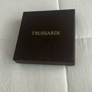 Trussardi Leather Card Holder with Front Logo